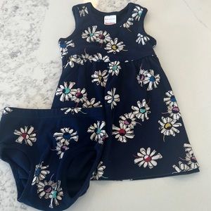 Hanna Andersson Print Dress and Bloomer Set
